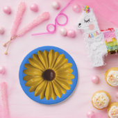 ヒマワリ 花 ピクニック ガーデンパーティー フラワーズ ペーパープレート (パーティー)