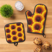 ヒマワリ 鍋つかみ&鍋敷きセット (トップダウン)