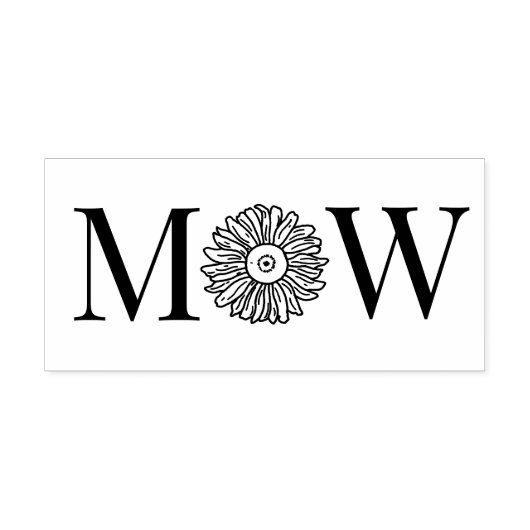 ヒマワリ#1カップル結婚の2イニシャルモノグラム セルフインキングスタンプ (デザイン)