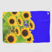 ヒマワリ – Freedom Ukraine平和ウクライナ国旗 ゴルフタオル (横)
