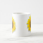 ヒマワリ、/Mugのサイズ11ozの中のハート コーヒーマグカップ (中央)