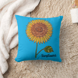 ヒマワリAzure Blue クッション