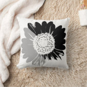 ヒマワリBWの枕 クッション (ブランケット)