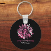 ヒマワリCMAライフピンクリボン乳がん認識 キーホルダー (正面)