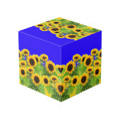 ヒマワリCubeウクライナ国旗の色 フォトキューブ (裏面アングル)