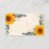 ヒマワリeuapyptus赤ちゃんシャワーブックリクエスト エンクロージャーカード (裏面)