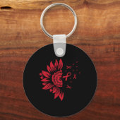 ヒマワリHIVエイズ脳動脈瘤クール発作 キーホルダー (正面)