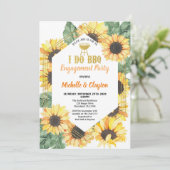 ヒマワリIドーBBQ婚約パーティ招待状 招待状 (スタンド正面)