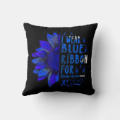 ヒマワリI衣服ブルーリボン用アタキシア認識度 クッション (裏面)