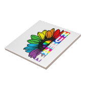 ヒマワリLGBT国旗ゲイプライド 誇りを持った タイル (側面)