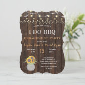 ヒマワリString Lights I DO BBQ婚約パーティ 招待状 (スタンド正面)