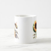 ヒマワリT型のハチ コーヒーマグカップ (中央)