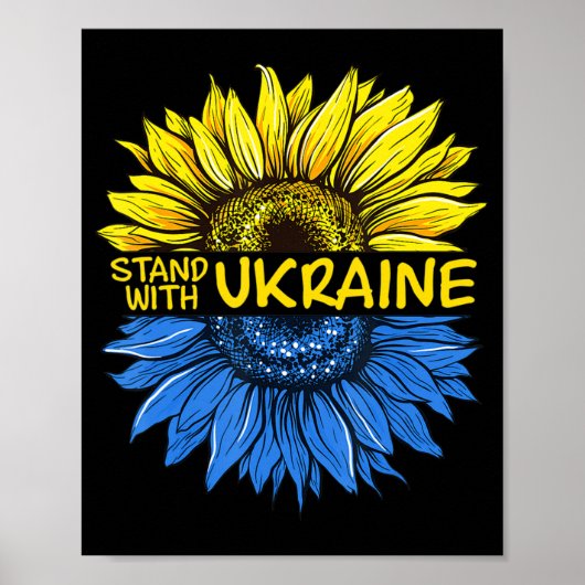 ヒマワリUkraine I Stand With Ukraine Love Ukra ポスター (正面)
