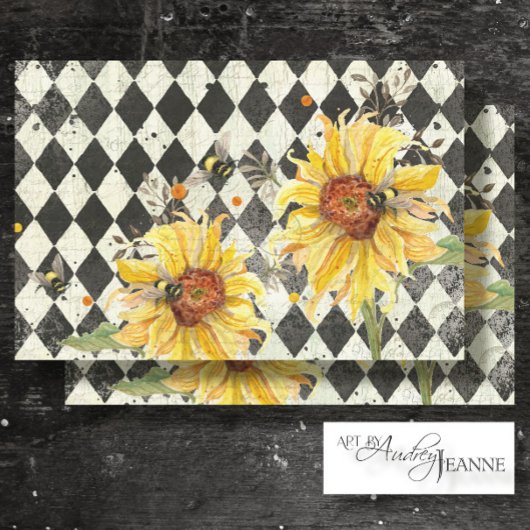 ヒマワリwビーズブラックエフェメラデコップライト 薄葉紙