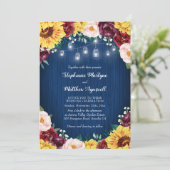 ヒマワールブルゴーニュ海軍ジャースライトフローラ結婚ズ 招待状 (スタンド正面)