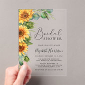 ヒマワールユーカリプトゥスウォーターカラーブライダルシャワー アクリル招待状 (インサイチュ (ポータブル))