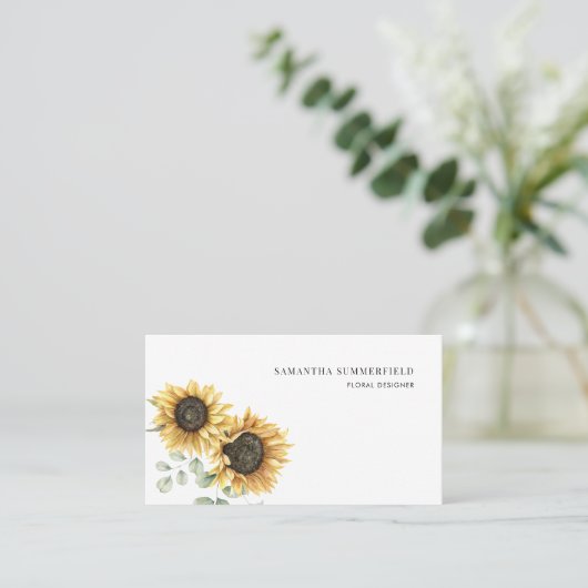 ヒマワールユーカリプトゥスミニマリストフローリスト 名刺 (スタンド正面)
