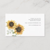 ヒマワールユーカリプトゥスミニマリストフローリスト 名刺 (裏面)