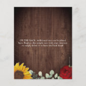 ヒマワールユーカリプトゥスレッドローズウッド結婚ズ詳細 (裏面)