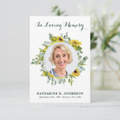 ヒマワールユーカリ記念悔やみや弔慰葬儀 サンキューカード (スタンド正面)