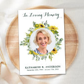 ヒマワールユーカリ記念悔やみや弔慰葬儀 サンキューカード