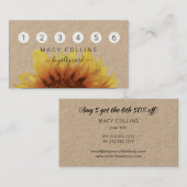 ヒマワ素朴リオンクラフト紙ロイヤリティカード 名刺 (正面/裏面)