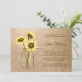ヒマワ素朴リーインメイソンジャーブライダルシャワー 招待状 (スタンド正面)