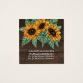 ヒマワ素朴リ材水彩イヤリングディスプレイ (裏面)