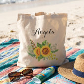 ヒマワ素朴リ結婚の花嫁 トートバッグ