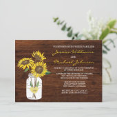 ヒマワ素朴リ結婚式招待状 招待状 (スタンド正面)