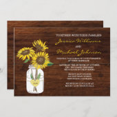 ヒマワ素朴リ結婚式招待状 招待状 (正面/裏面)