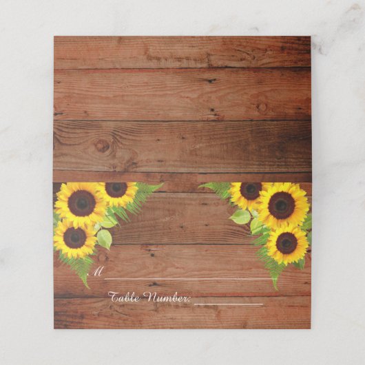 ヒマ素朴フラワーフェ結婚ーン座席表 プレイスカード (外部開封)