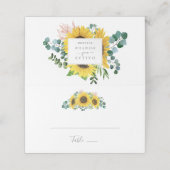 ヒマ素朴フラワーユーカリ折り結婚返し プレイスカード (外部開封)