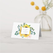 ヒマ素朴フラワーユーカリ折り結婚返し プレイスカード (裏面)