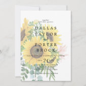 ヒマ素朴フラワーユーカリ結婚ズ 招待状 (正面)