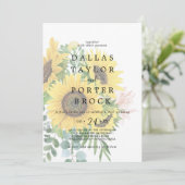 ヒマ素朴フラワーユーカリ結婚ズ 招待状 (スタンド正面)