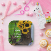 『ヒマ素朴ワリとカウボーイ・ブーツ・ウエスタ結婚ンズ』 ペーパープレート (パーティー)