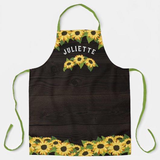 ヒマ素朴ワリとダークウッドの名前の追加 エプロン (正面)