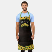 ヒマ素朴ワリとダークウッドの名前の追加 エプロン (着用した状態)