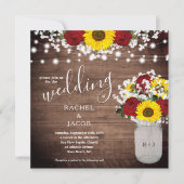 ヒマ素朴ワリと赤いバラが瓶の花瓶に結婚入る (正面)