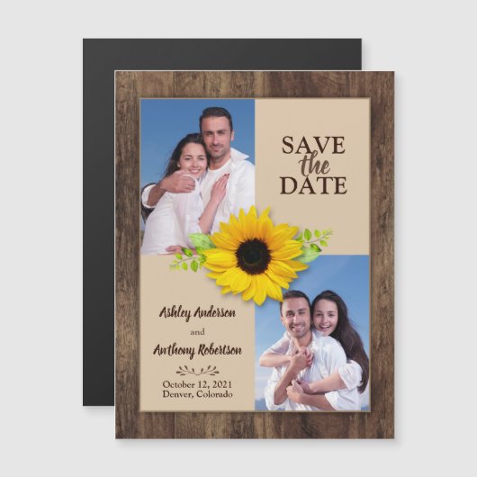 ヒマ素朴ワリの写真が日付の磁石を救う (正面/裏面)