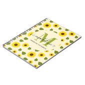 ヒマ素朴ワリ黄緑葉モノグラム ノートブック (左側)