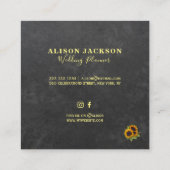 ヒマ素朴ワリ黒板ウェディングプランナー スクエア名刺 (裏面)