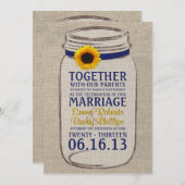 ヒマ素朴ワリ&メイソンジャー結婚式招待状 招待状 (正面/裏面)