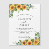 ヒマ結婚シ花ユーカリ高級ボホ マグネット招待状 (正面)