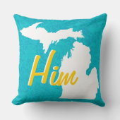 ヒムミシガン州または任意のカラー枕 クッション (正面)