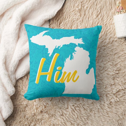 ヒムミシガン州または任意のカラー枕 クッション (ブランケット)