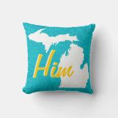ヒムミシガン州または任意のカラー枕 クッション (正面)