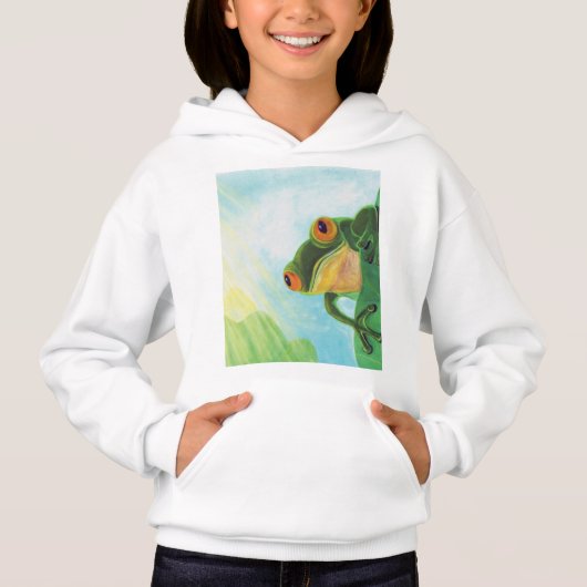 ヒメガエルがサンレイを受ける (正面)