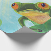 ヒメガエルがサンレイを受ける ラッピングペーパー (角)